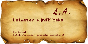 Leimeter Ajnácska névjegykártya